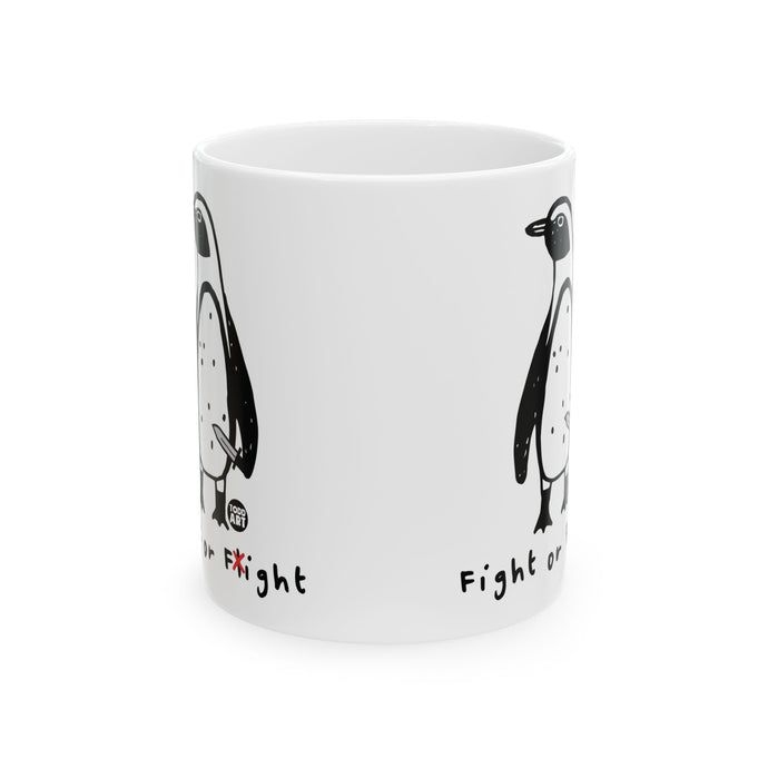 Fight Fight Penguin Mug, Baker Mug Adult Humor