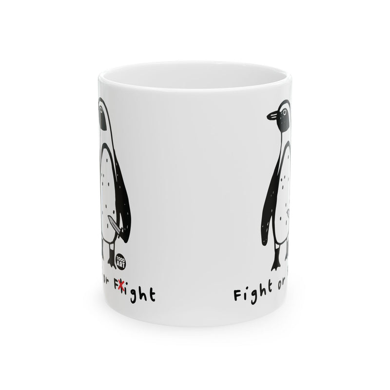 Load image into Gallery viewer, Fight Fight Penguin Mug, Baker Mug Adult Humor
