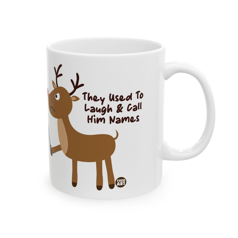 Load image into Gallery viewer, Laugh at Rudolf Mug, Baker Mug Adult Humor
