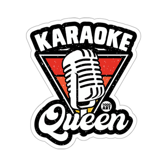 Karaoke Queen Microphone Design Fun Singing Music 