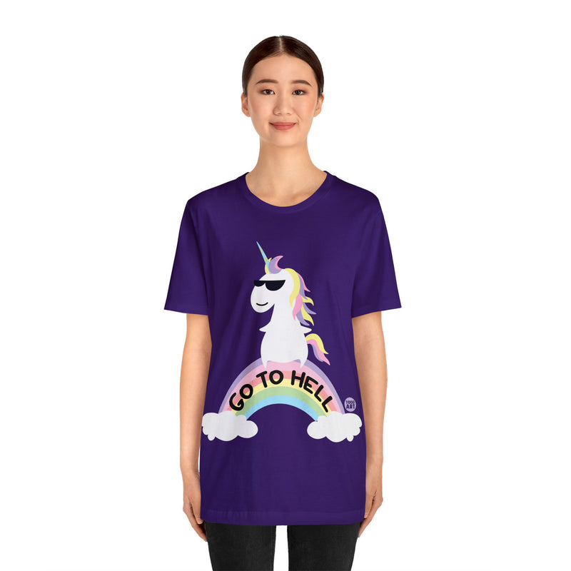 Load image into Gallery viewer, Go to hell Unicorn Tshirt, Elmo Shirt Funny, Retro Tees, Elmo T-shirt Adult

