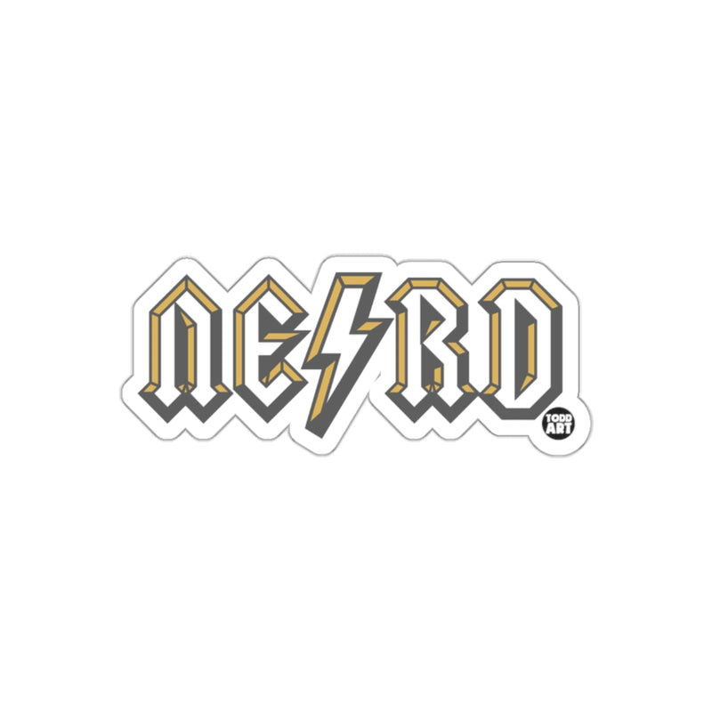 Load image into Gallery viewer, NERD in AC-DC Style Lettering Heavy Metal sticker
