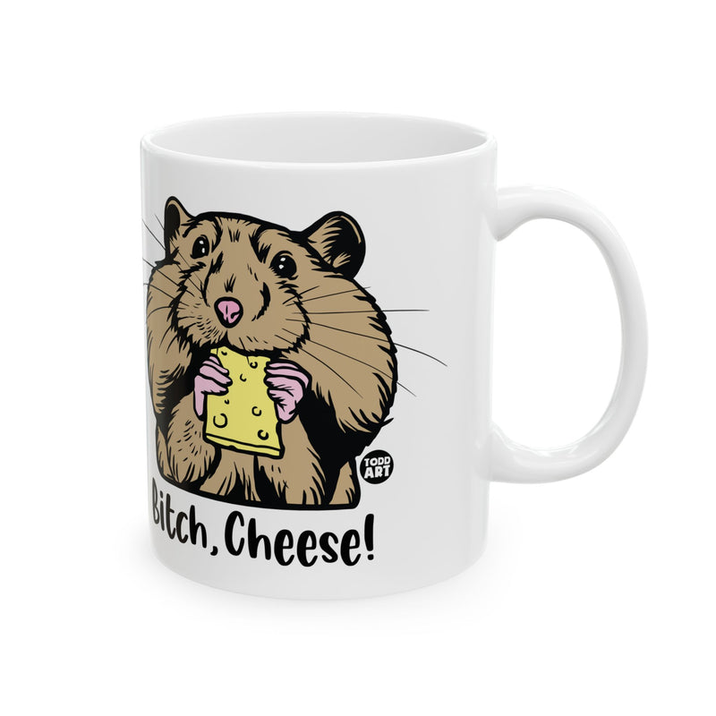 Load image into Gallery viewer, Bitch Cheese Hamster Mug, Funny Hamster Mug, Adult Humor Coffee Mug
