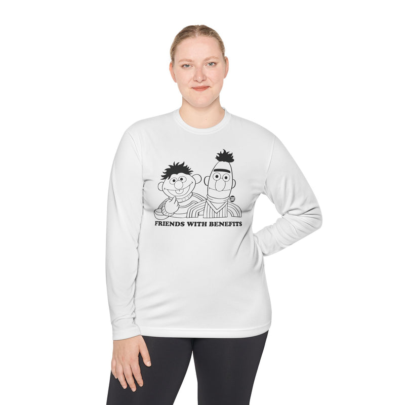 Load image into Gallery viewer, Friends with Benefits Long Sleeve Tee, Funny Friends Lightweight Long Sleeve Tee
