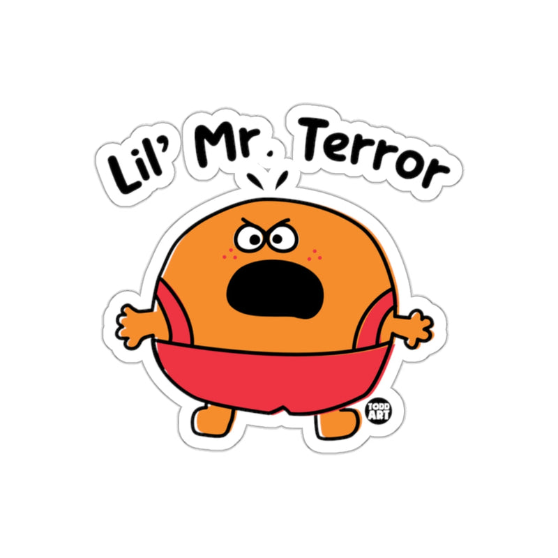 Load image into Gallery viewer, Lil' Mr. Terror Funny Angry Cartoon Character Sticker
