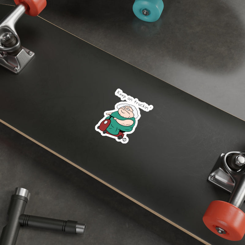 Load image into Gallery viewer, Funny Keep On Truckin' Character Sticker for Skateboards
