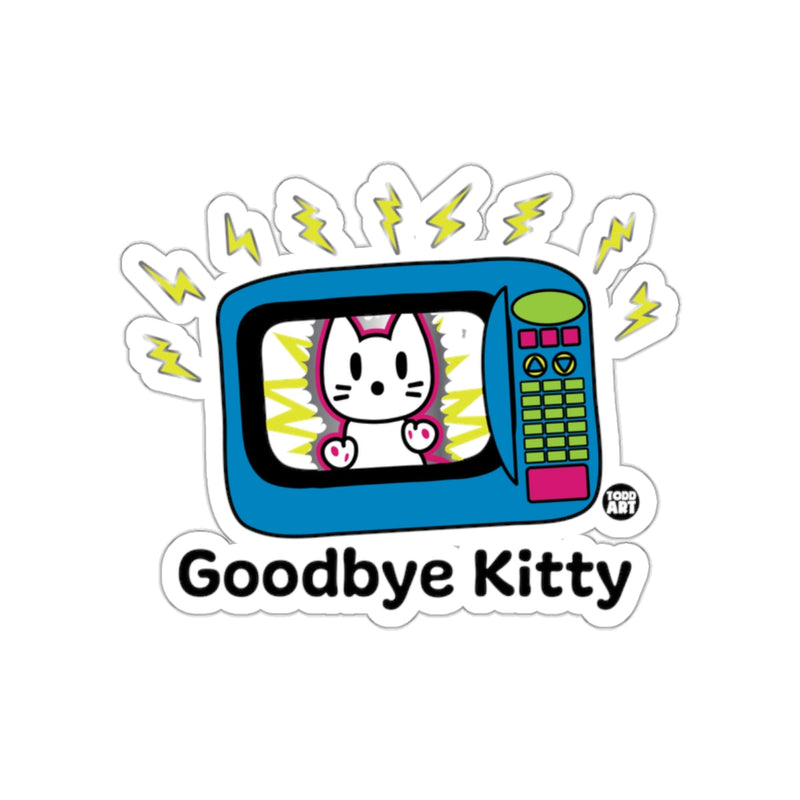 Load image into Gallery viewer, Goodbye Kitty Television Sticker Fun Design Artwork
