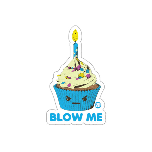 Blow Me Cupcake Candle Funny Sticker