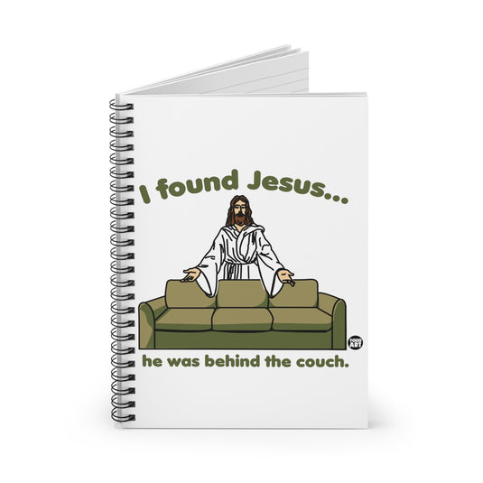 I Found Jesus Couch Notebook Spiral Notebook - Ruled Line