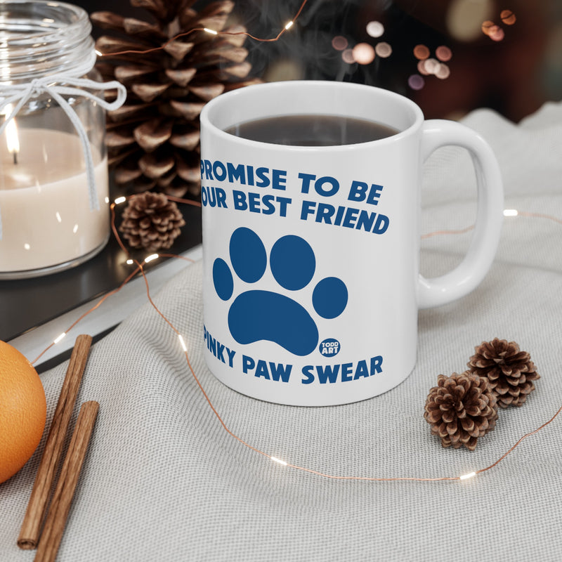 Load image into Gallery viewer, Pink Paw Swear Dog Best Friend Mug, Cute Dog Mug, Dog Owner Mug, Support Dog Rescue Mug
