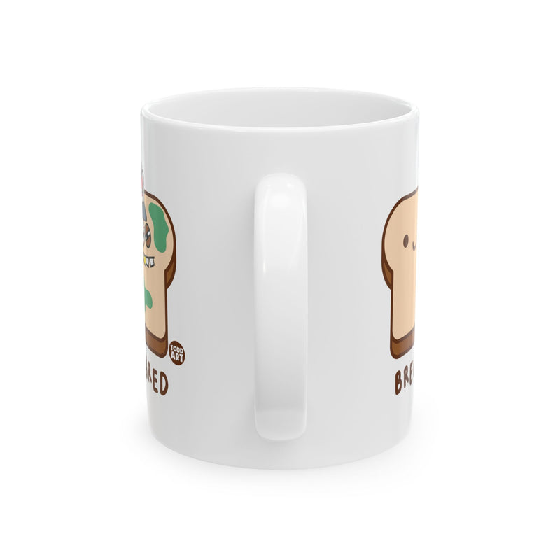 Load image into Gallery viewer, Bread In Bred Coffee Mug, Funny Bread Mug, In Bred Pun Mug
