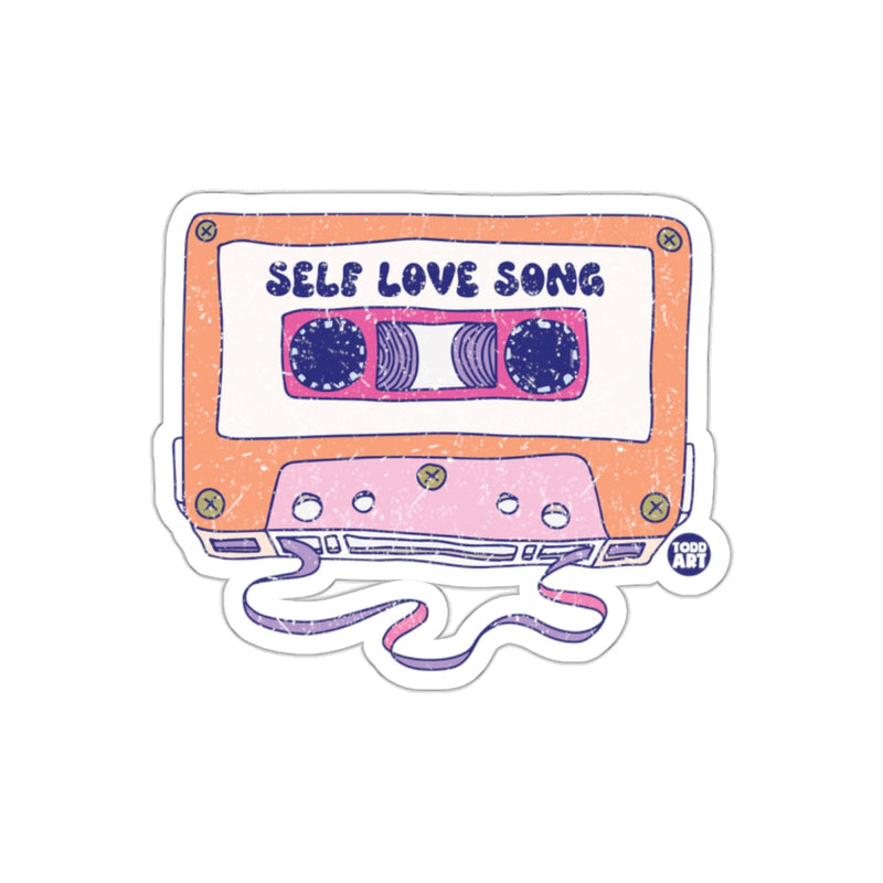 Load image into Gallery viewer, Self Love Song Cassette Tape Illustration Sticker
