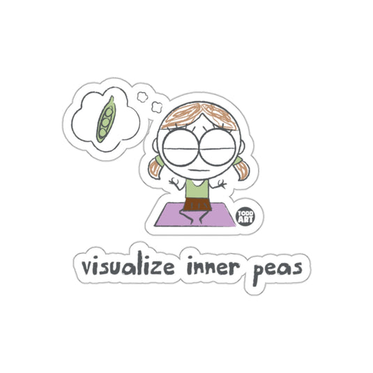 Visualize Inner Peas Meditation Fun Sticker