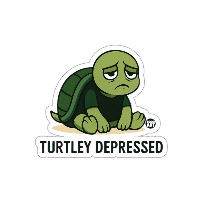 Load image into Gallery viewer, Turtley Depressed Cute Sticker for Decorating Items
