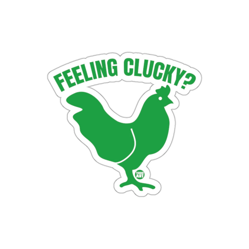 Load image into Gallery viewer, Feeling Clucky Green Rooster Sticker product
