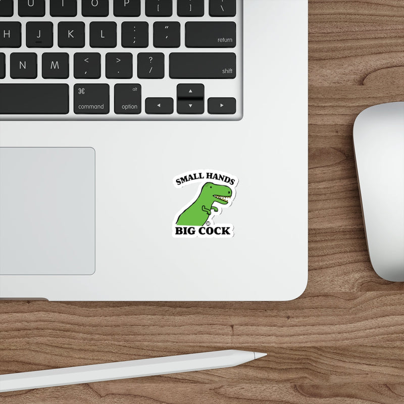 Load image into Gallery viewer, Small Hands Big Cock Funny Dinosaur Sticker
