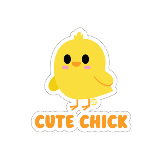 Adorable Fun Chick Illustration Sticker