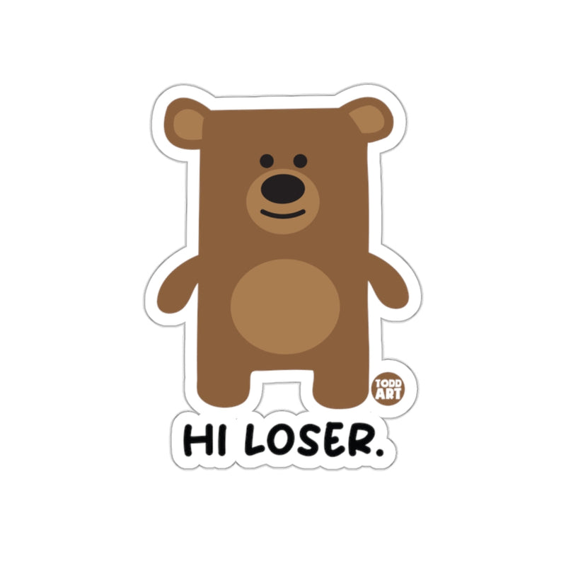 Load image into Gallery viewer, Hi Loser Bear Cartoon Sticker Todd Art
