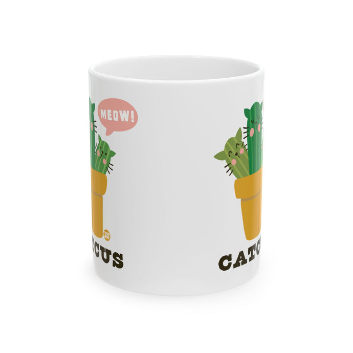 Catcus Coffee Mug, Funny Cat Cactus Mug, Cat Lover Coffee Mug Gift