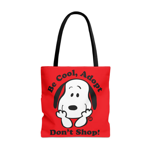 Be Cool Don't Shop Tote Bag, Cute Dog Totes, Dog Mom Bag, New Dog Owner Gift, Dog Rescue Tote