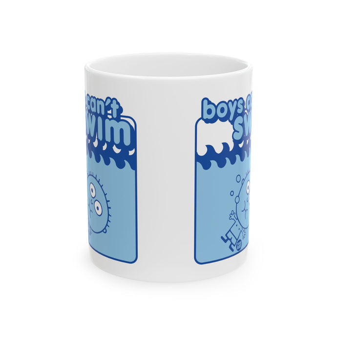 Boys Can't Swim Coffee Mug, Funny Boys Are Stupid Mug