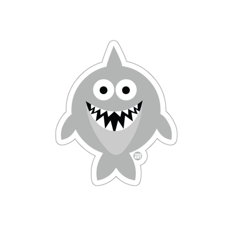 Load image into Gallery viewer, Smiling Shark Cartoon with Big Teeth Sticker Product
