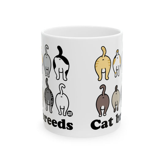 Cat Breeds Mug, Funny Mugs for Him, Sarcastic Mens Mug, Funny Coffee Mug Men