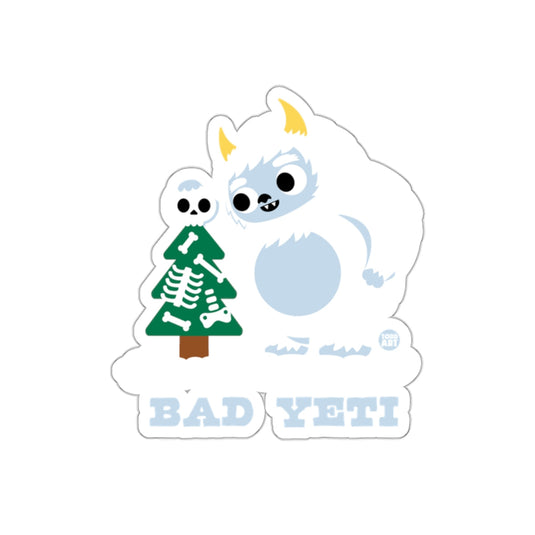 Bad Yeti Illustration with Skeleton Tree Sticker