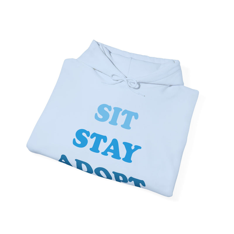 Load image into Gallery viewer, Sit Stay Adopt a Dog Unisex Heavy Blend Hooded Sweatshirt
