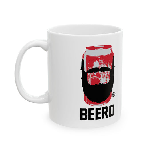 Beerd Beer Mug, Funny Beer Beard Mug, Funny Beer Drinker Coffee Mug