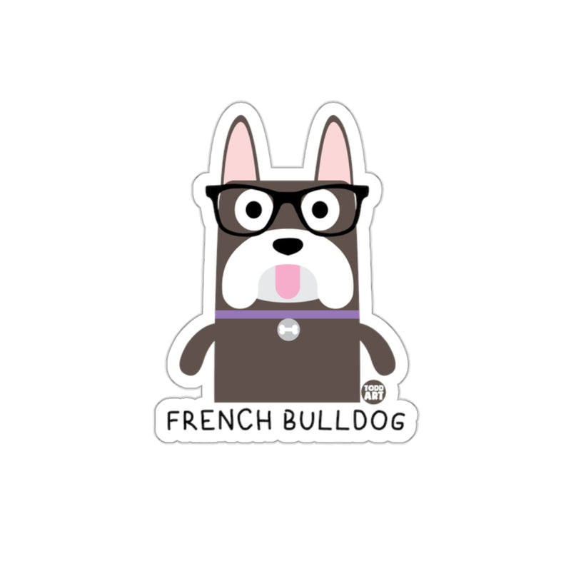 Load image into Gallery viewer, Cute French Bulldog With Glasses Sticker
