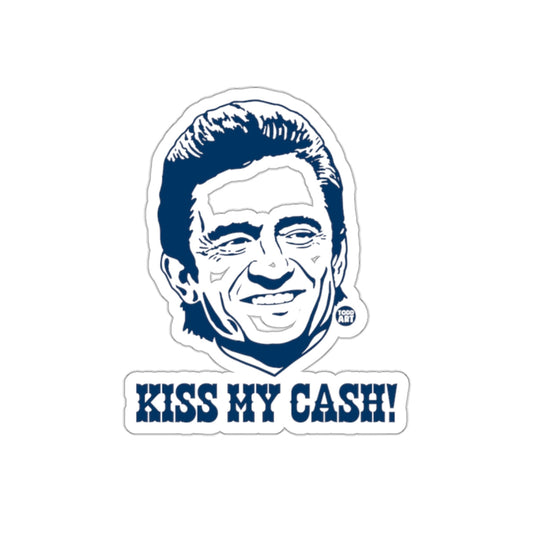 Kiss My Cash Johnny Cash Portrait Illustration sticker