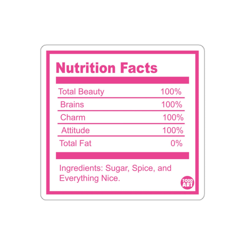 Load image into Gallery viewer, Funny Nutrition Facts Sticker with Sugar Spice Charm
