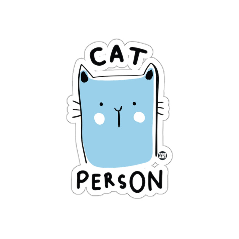 Load image into Gallery viewer, Cat Person Design Cute Blue Feline Creature sticker
