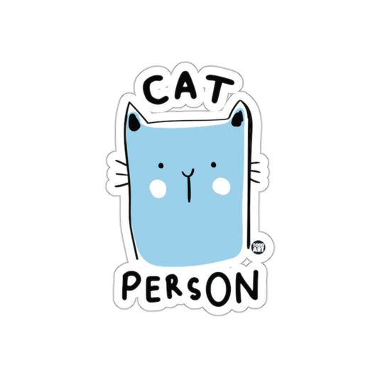 Cat Person Design Cute Blue Feline Creature sticker