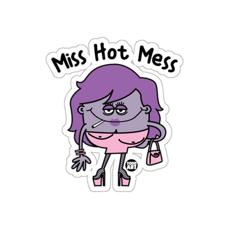 Load image into Gallery viewer, Miss Hot Mess Character Cartoon Design Sticker
