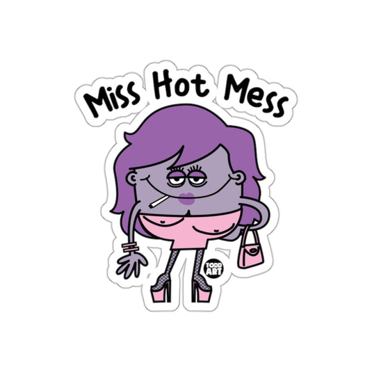 Miss Hot Mess Character Cartoon Design Sticker