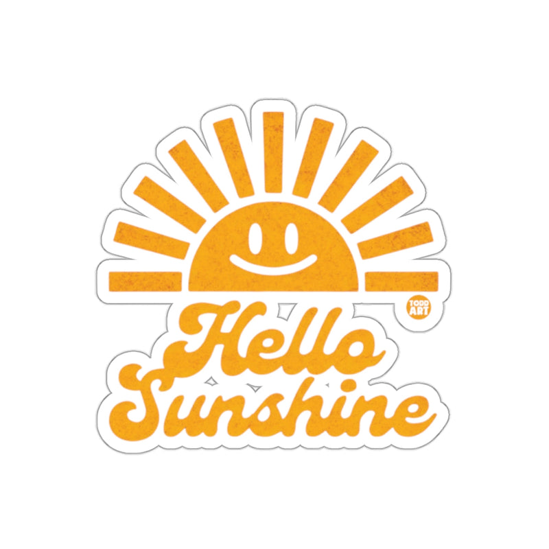 Load image into Gallery viewer, Hello Sunshine Smiling Sun Graphic Sticker Product
