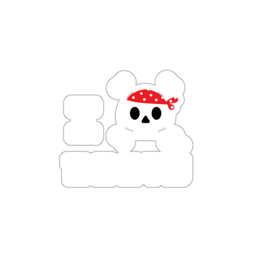 I Love Booboo Bear Red Polka Dot Bandana Sticker