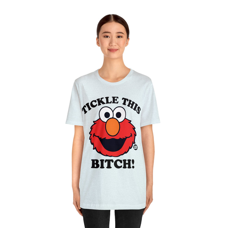 Load image into Gallery viewer, Tickle This Elmo Parody Unisex Tee, Adult Humor Tee, Cartoon Tee Adult
