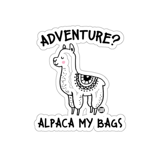 Adventure Alpaca My Bags Sticker Fun Travel Decor