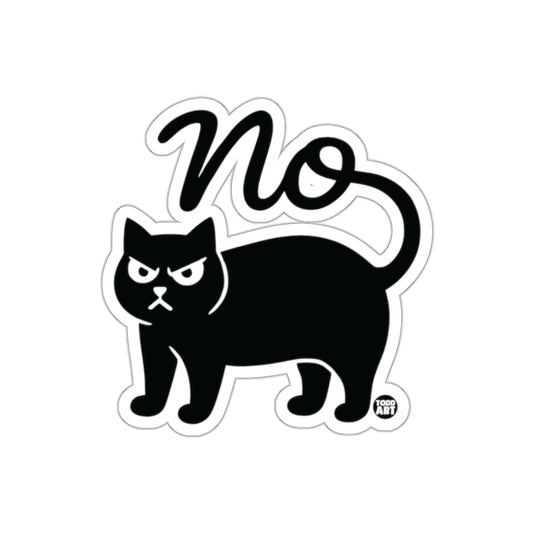 Funny Grumpy Black Cat No Sticker Decal Product