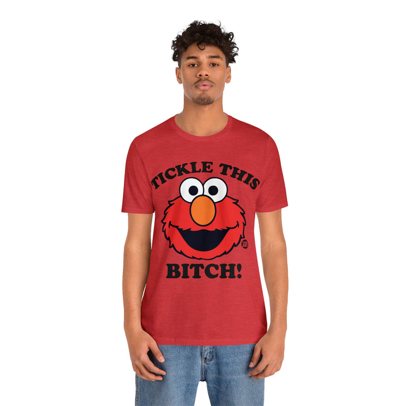 Load image into Gallery viewer, Tickle This Elmo Parody Unisex Tee, Adult Humor Tee, Cartoon Tee Adult
