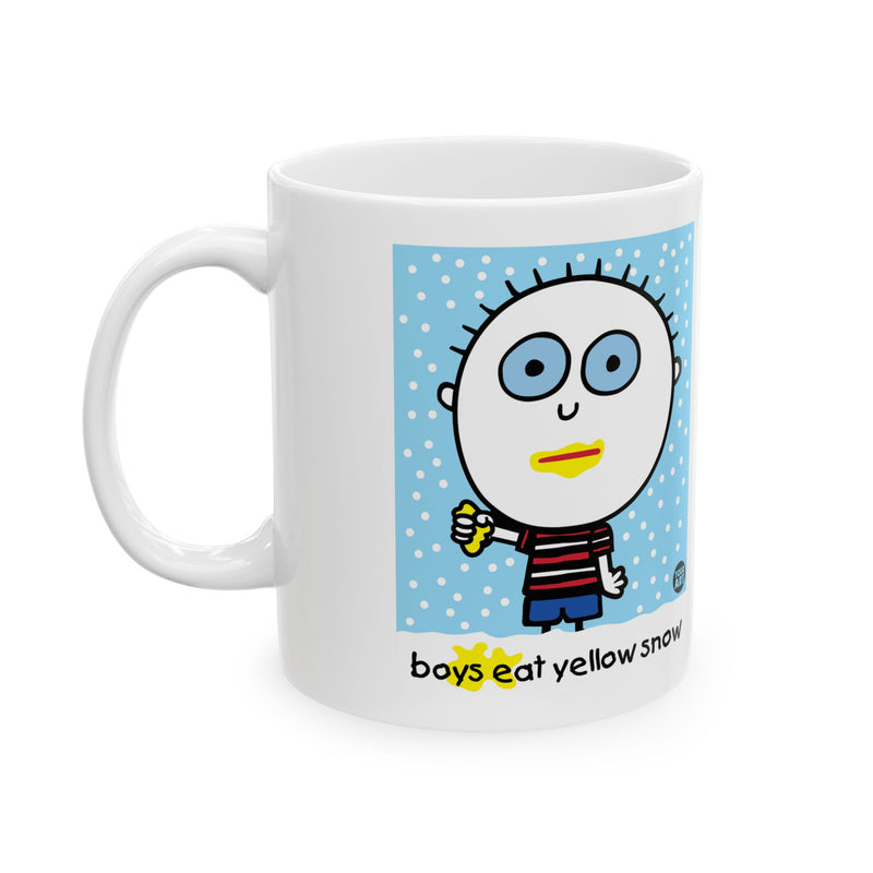 Load image into Gallery viewer, Boys Eat Yellow Snow Mug, Funny Mugs for Him, Sarcastic Mens Mug, Funny Coffee Mug Men
