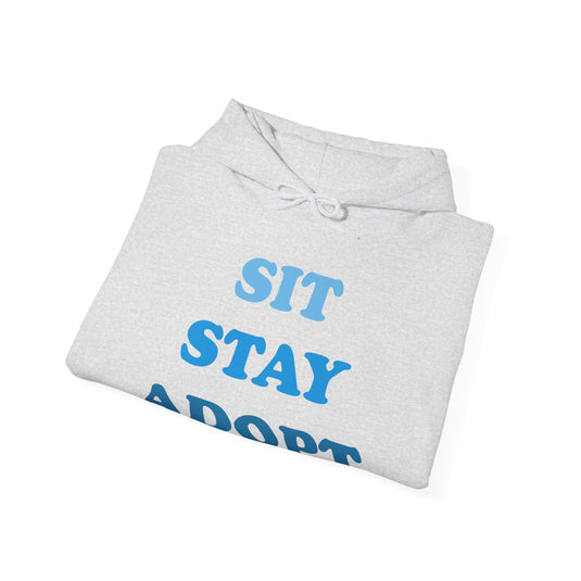 Sit Stay Adopt a Dog Unisex Heavy Blend Hooded Sweatshirt