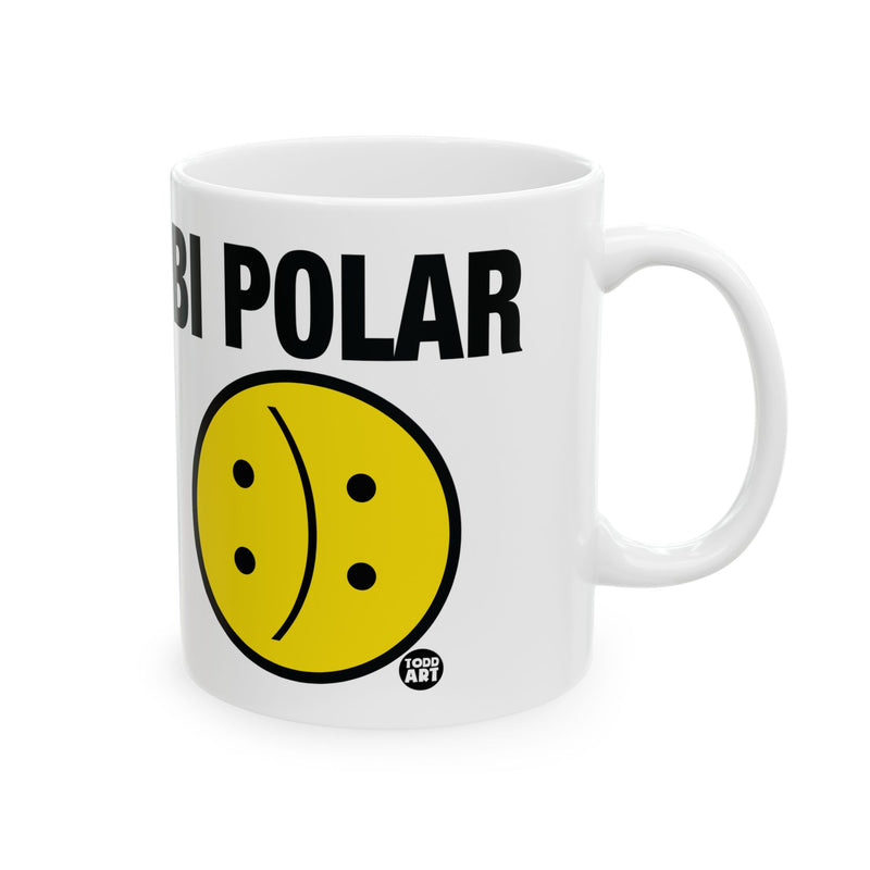 Load image into Gallery viewer, Bipolar Smiley Coffee Mug, Funny Bipolar Mug
