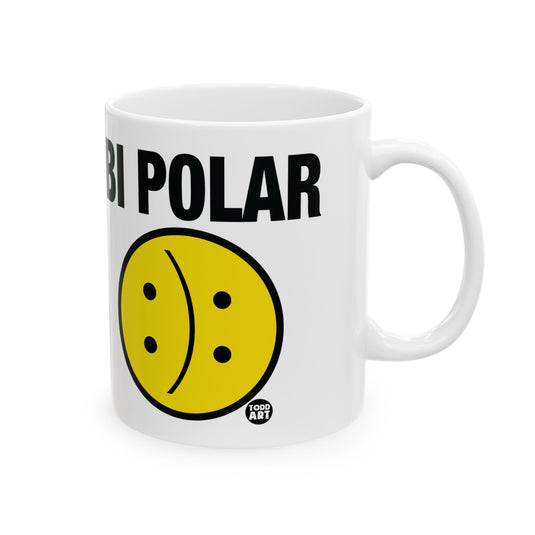 Bipolar Smiley Coffee Mug, Funny Bipolar Mug