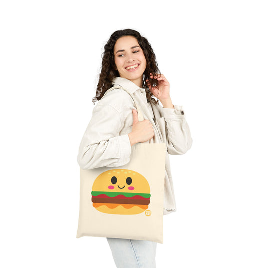Burger and Fries Cotton Canvas Tote Bag