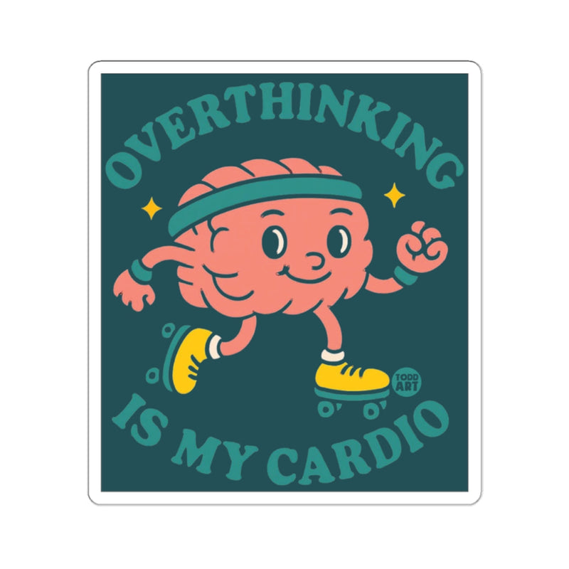 Load image into Gallery viewer, OVERTHINKING IS MY CARDIO funny brain skating 
