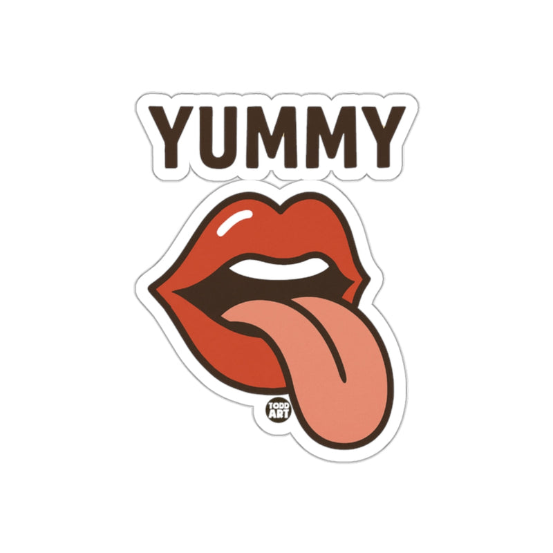 Load image into Gallery viewer, YUMMY Lips Tongue Out Graphic Illustration Sticker
